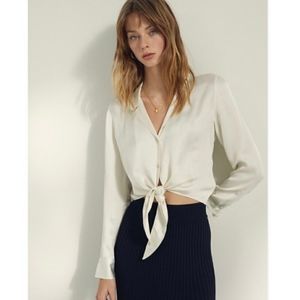 New aritzia front tie blouse